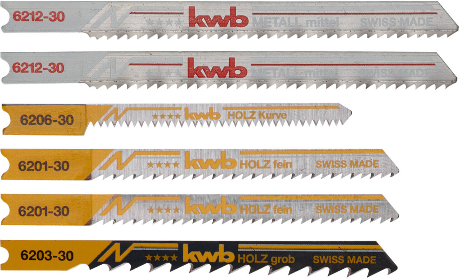 kwb JIG*ST Säbelsägeblatt-Kassette 6-tlg S30 (625630)