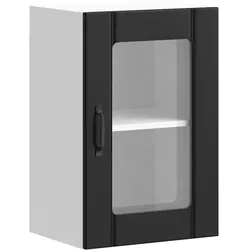 vidaXL Küchen-Hängeschrank mit Glastür Lucca Schwarz