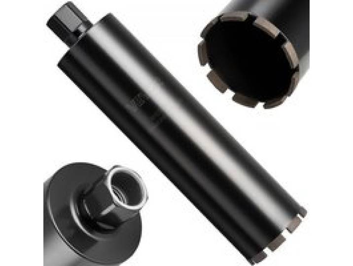 VEVOR Foret Diamant pour Carotteuse, Couronne de Carottage Humide Diamètre 102 mm et Profondeur de Perçage 356 mm, Trépan avec Filetage Intérieur 1-1/4 po-7 32 mm-7, pour Béton Armé Maçonnerie