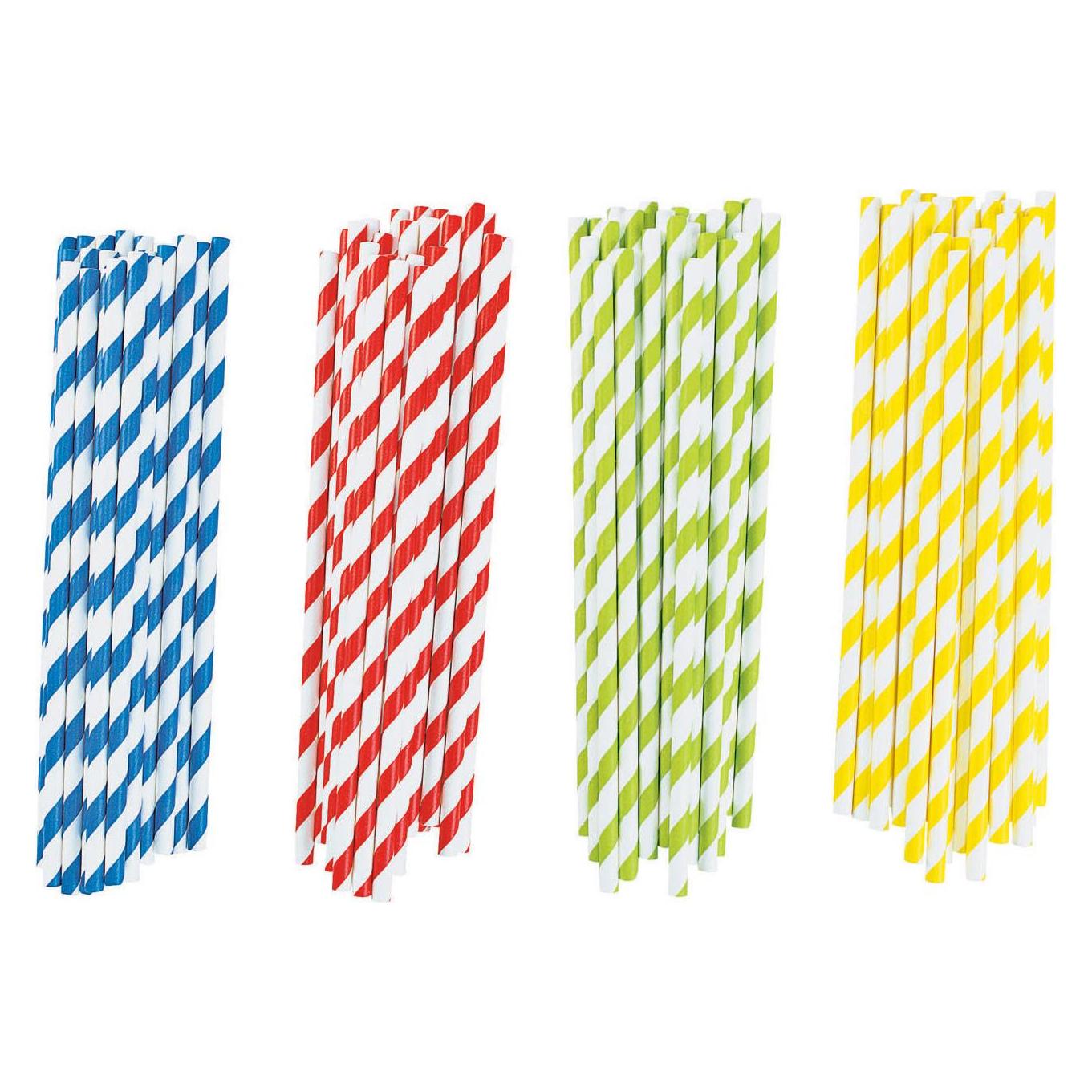 Colorations - Farbige Bastelstrohhalme, 100St. (4 Farben) (100x) (25437534)