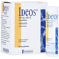 Ideos 500 Mg/400 I.E. Kautabletten 90 St