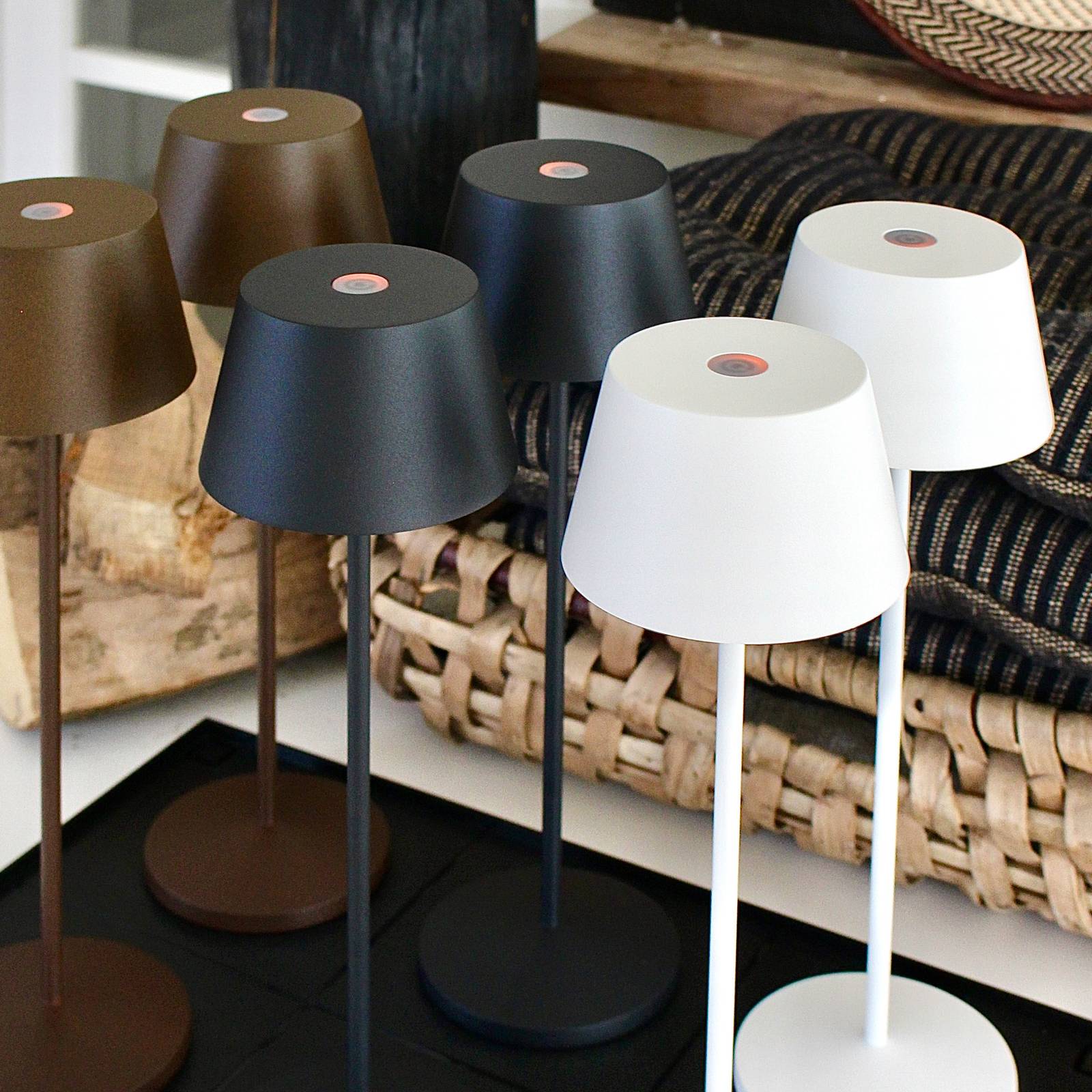 LOOM DESIGN Modi LED patio light, corten Modi, dimmable, Brown / rust, Living / Dining Room, Aluminium, Modern