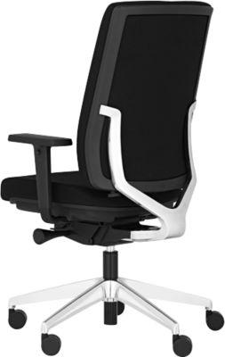 Bürostuhl MONICO OS 2450, Synchronmechanik, mit Armlehnen, Sitzzeit 8+ Stunden, Aluminium