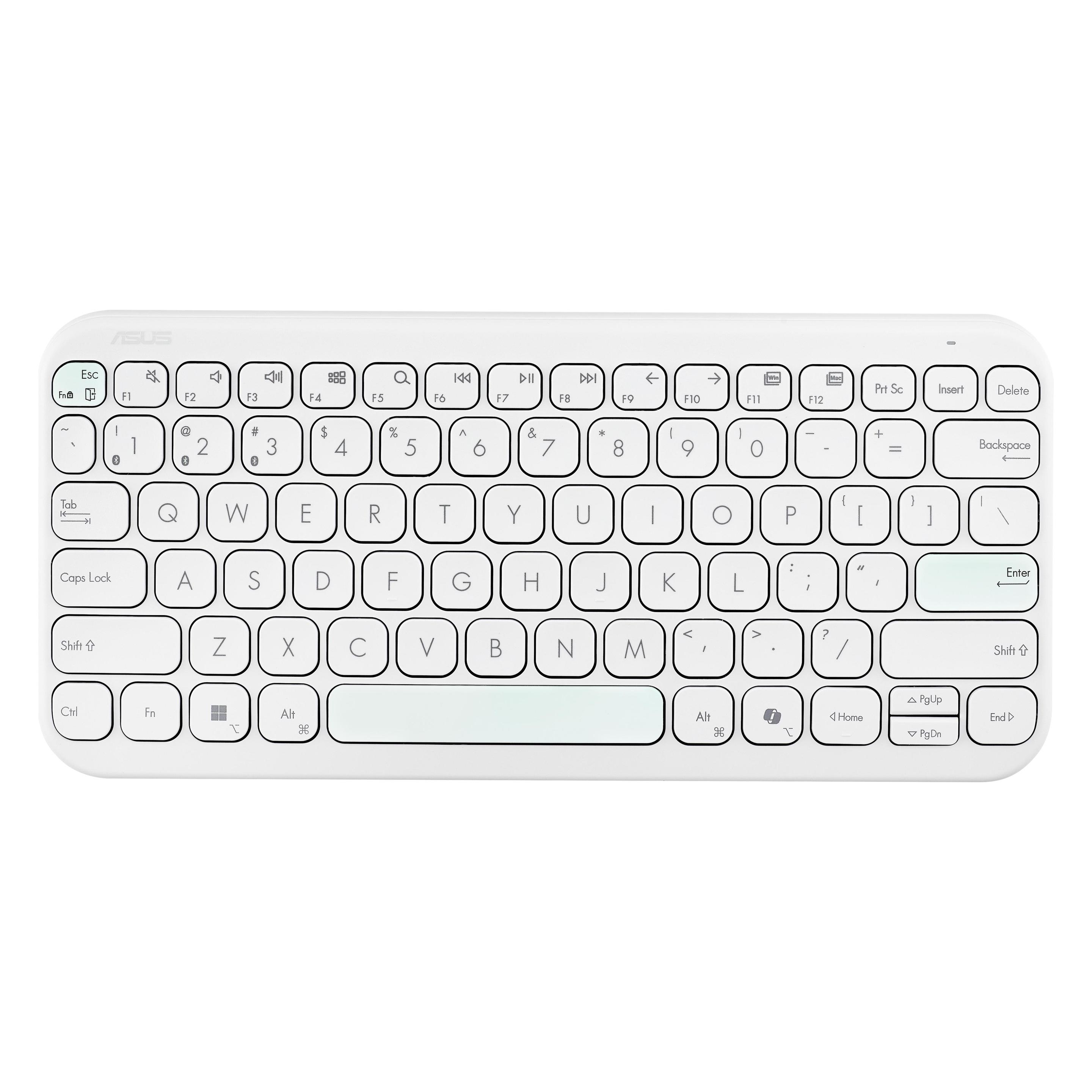 ASUS KEYBOARD WRL KW100 WHITE/90XB0880-BKB4F0 (Eng. Int., Kabellos) (90XB0880-BKB4F0)