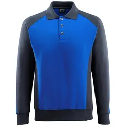 MASCOT Magdeburg Polo-Sweatshirt UNIQUE Kornblau / Schwarzblau 4XL - 50610-962-11010-4XL - Kornblau / Schwarzblau