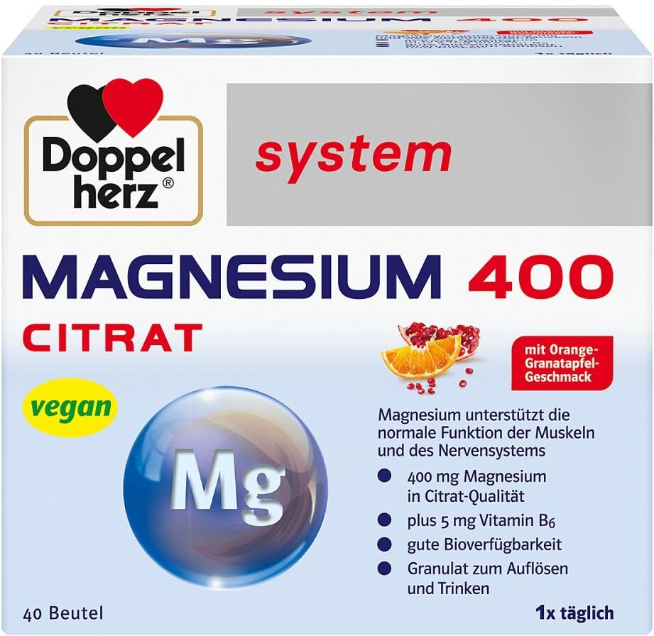 Doppelherz Magnesium 400 Citrat System Granulat 40stk