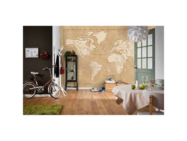Papier peint intissé Vintage World Map 500 x 280cm