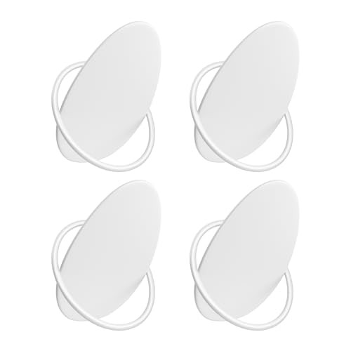 SONGMICS HOME Set van 4 Wandkapstokken met Eivormig Design, Parelwit, Draagvermogen tot 5 kg per haak