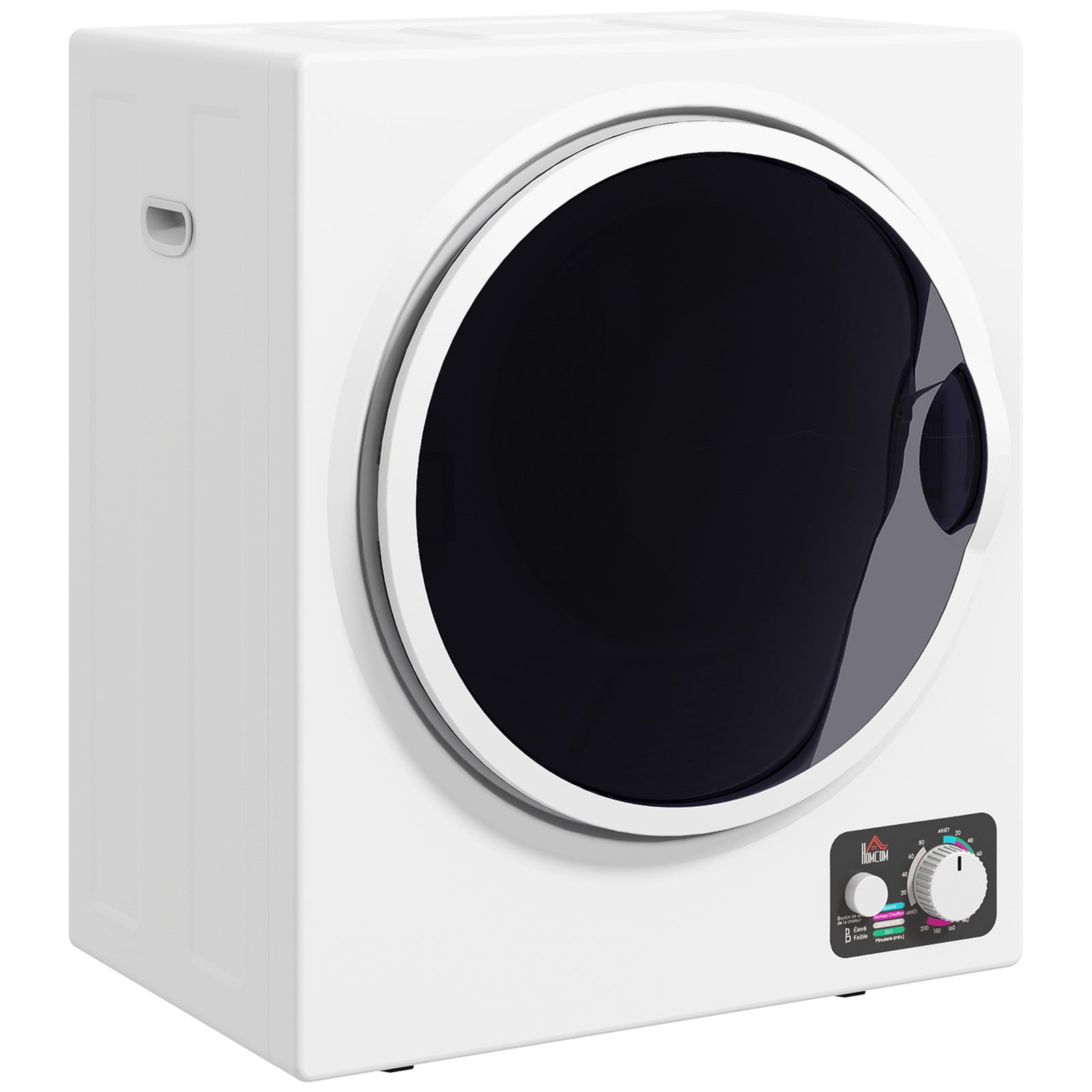 HOMCOM Mini wasdroger 4 kg met 4 programma's en 2 verwarmingsstanden voor kleding