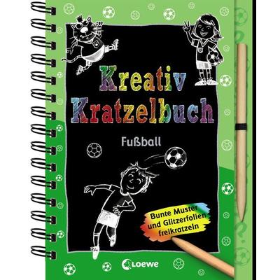 Kreativ-Kratzelbuch: Fußball, Gebundene Ausgabe von , Loewe, 978-3-7432-0397-6