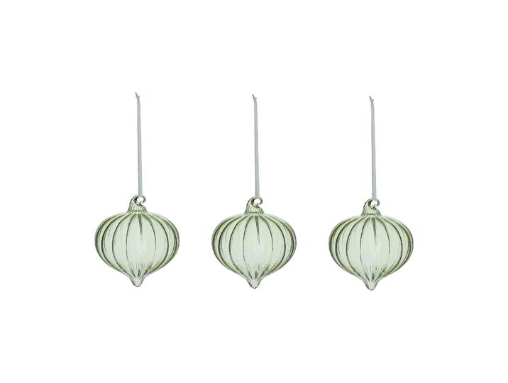 Scandi Living Whisper kerstbal 3-pack Groen