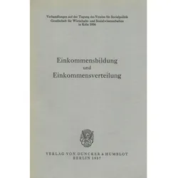 Einkommensbildung und Einkommensverteilung., Fachbücher von Walther G. Hoffmann