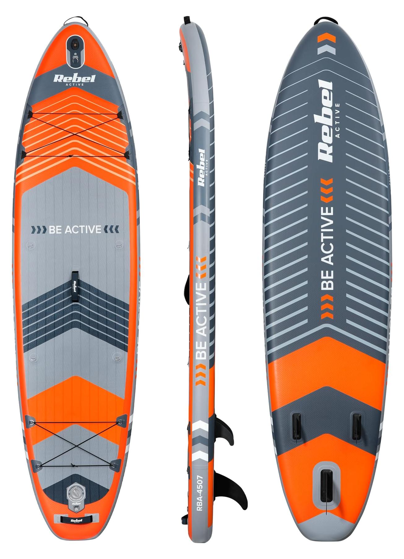 Aufblasbares SUP-Board, Orange - Touring-Modell - 335 cm Länge - EVA-Material