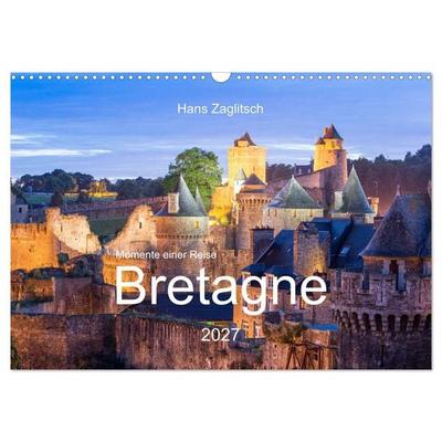 Momente einer Reise - Bretagne (Wandkalender 2027 DIN A3 quer), CALVENDO Monatskalender
