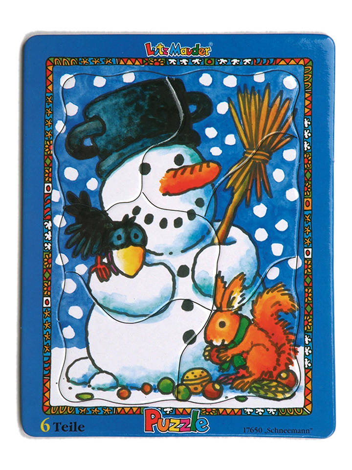 Lutz Mauder 6tlg. Rahmenpuzzle "Schneemann" - ab 3 Jahren - onesize