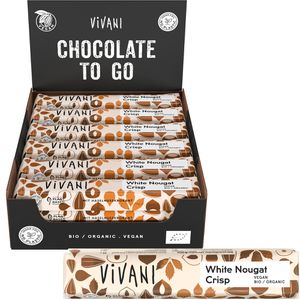 Vivani Schokoriegel White Nougat Crisp, BIO, 630g, je 35g, 18 Riegel