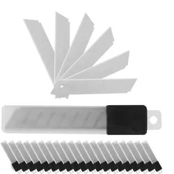 Relaxdays 400 x Abbrechklingen 18mm Silber