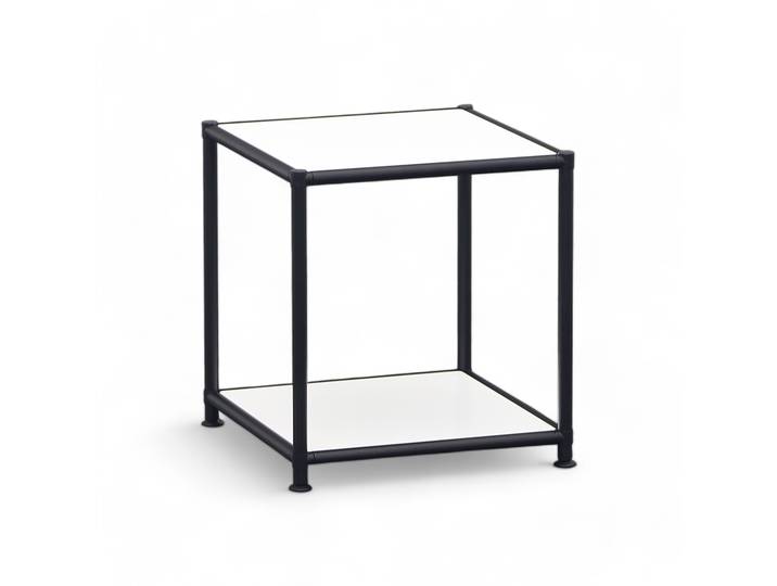 Couchtisch System4 Cubey 40.4x40.4 cm, Weiss/Schwarz, Quadratisch, Neu - Perfekt für Sofa und Lounge