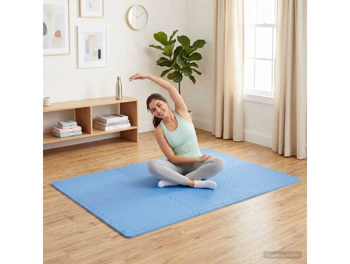 vidaXL Bodenmatten 12 Stk. 4,32 m² EVA-Schaumstoff Blau