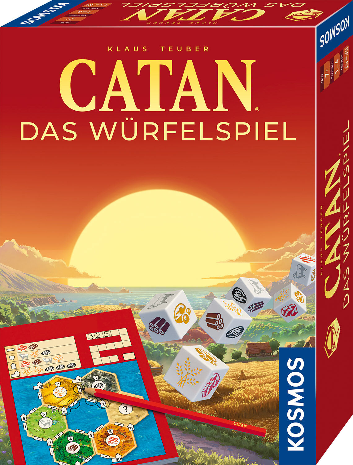Spiel KOSMOS "CATAN Das Würfelspiel", rot (bunt), Spiele, Kinder, Spiel