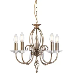 Kronleuchter Hängelampe Deckenleuchte Messing D 48 cm Luster Esszimmerlampe