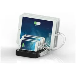 Roline 19.07.1051 (12 W, 7 Ports), USB Ladegerät, Schwarz