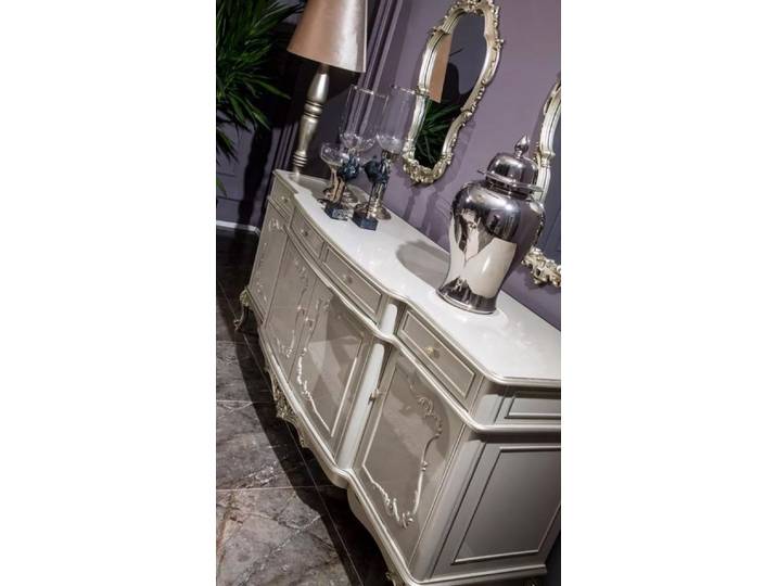 Xlmoebel Sideboard Luxuriöses Holzsideboard mit Glasfront für elegantes Wohnen (Sideboard, Sideboard), Hergestellt in Europa
