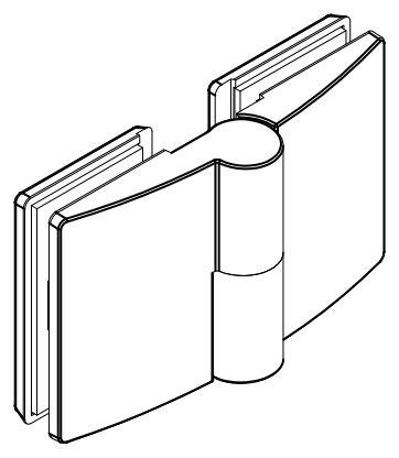 HSK Duschkabinenbau KG HSK Ersatzteile Scharnier komplett, Favorit Nova, Anschlag rechts, Gültig bis, E100290-R-2-41 E100290-R-2-41