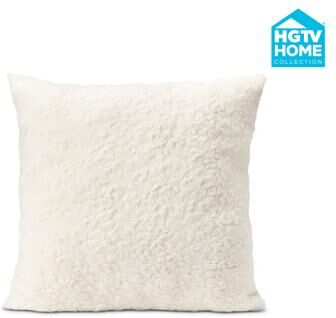 HGTV Curlicue Faux Fur Pillow Quietude 22 x 22 inches by THE NORTHWEST GROUP in Multi (Size OS)