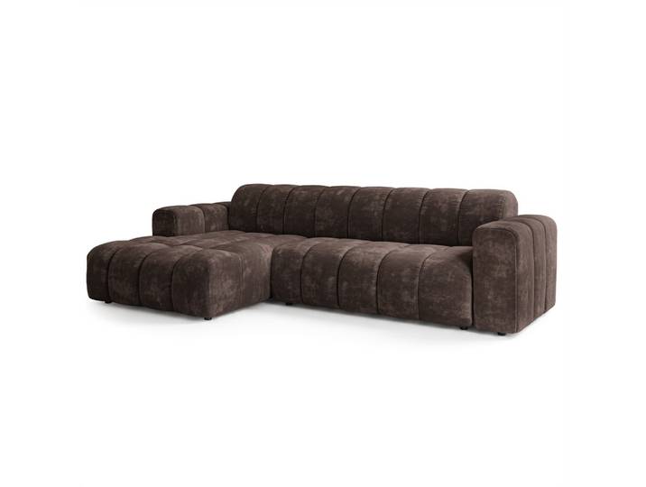 ECKSOFA SETIA LM L-S Braun Chenille