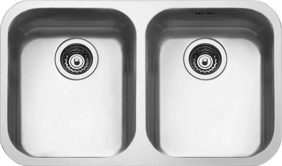 Smeg UM4040, Unterbauspüle, Rechteckig, Edelstahl, Edelstahl, 2 Bowling, Rechteckig