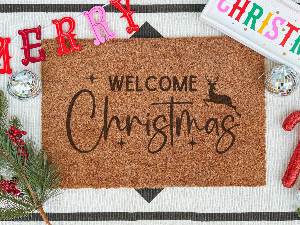 Laser Point Welcome Christmas Ingangsmat 90 x 60 cm