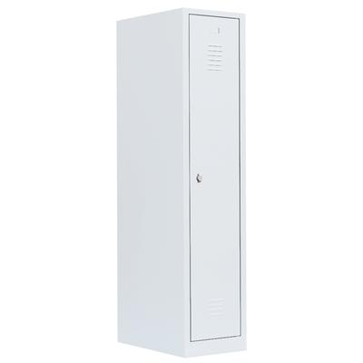 Lüllmann® Garderobenschrank, 1 Abteil, S/W-Trennung, 1800 x 415 x 500 mm, signalweiß