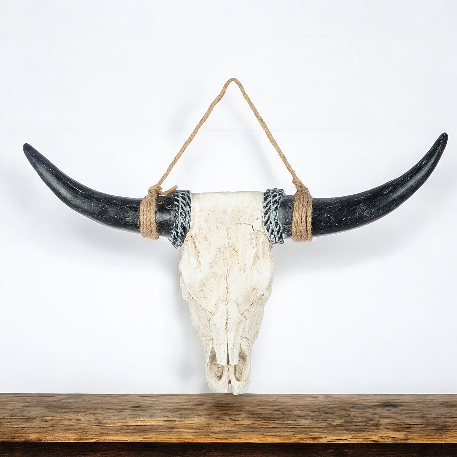 home24 Wanddecoratie Buffel wit 56 cm