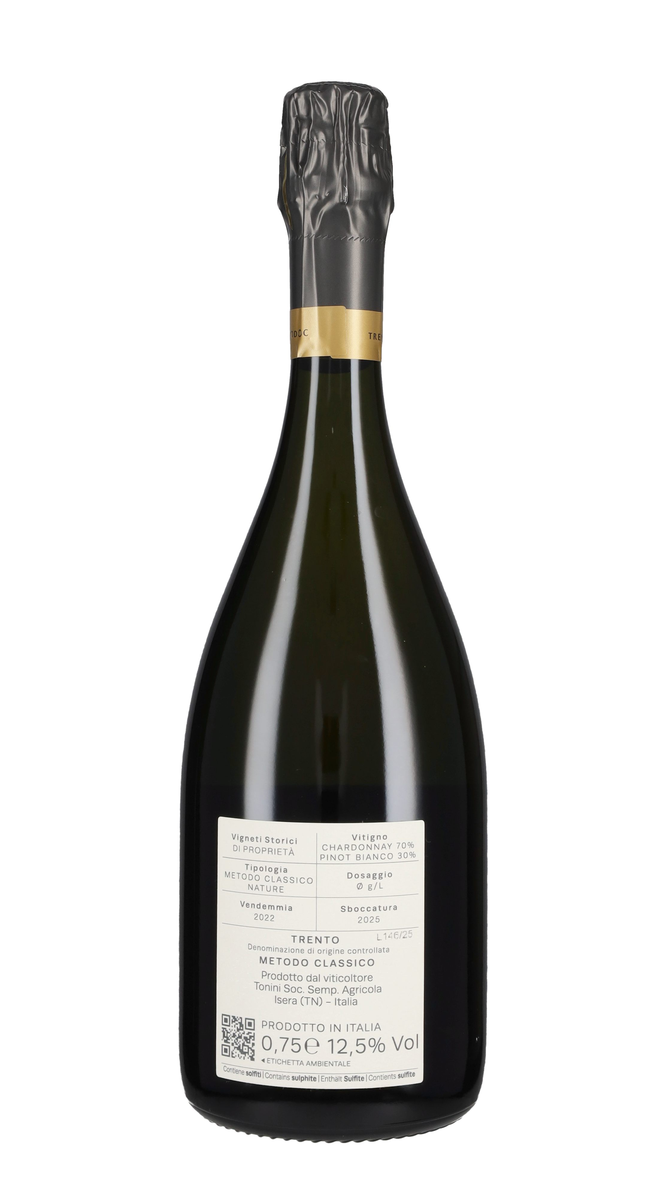 Trento Spumante Brut Nature Tonini