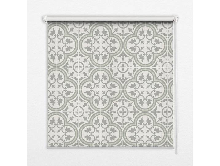 Tulup Innenrollo - Fensterrollo - Rollo - 140x140 cm - Portugiesische Fliesen, Grün, Kunststoff, Quadratisch, 140x140x0.5 cm, Heimtextilien, Vorhänge, Rollos
