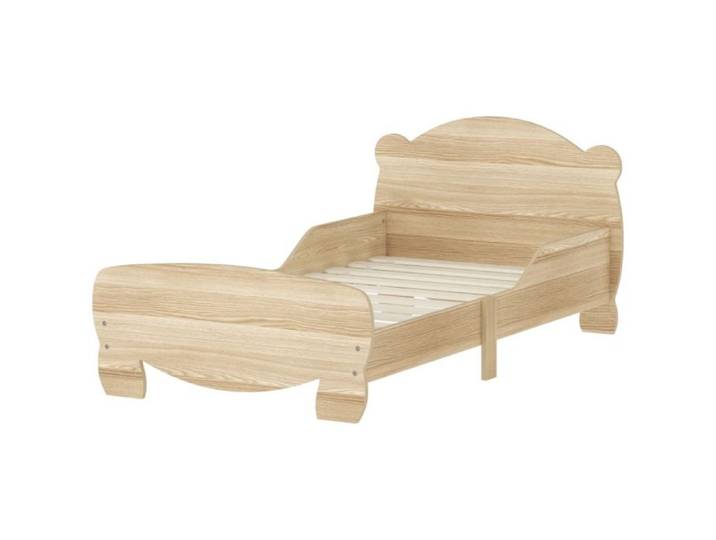 Lit Enfant 70x140 cm avec filet de sécurité-pour Garçons Filles 3-6 Ans Bois Naturel