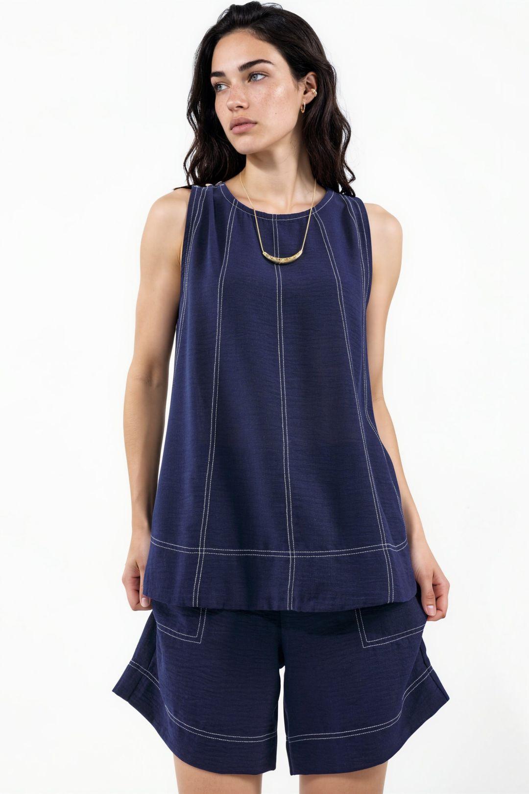 Stitch-Details Relaxed Fit Koord-Set