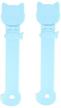 Uplift Treasures Cat Wet Food Squeeze Feeding Spoon blue 2pcs
