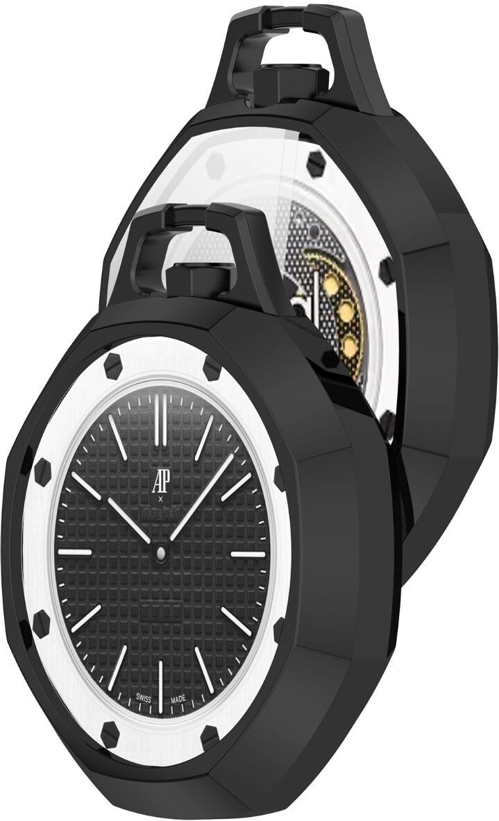 INF TPU Schutzgehäuse für Swatch kompatibel mit AP Royal Pop achteckige Taschenuhr — präzise Passform, elektroplattiertes