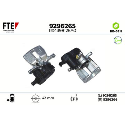 FTE Bremssattel 9296265 Hinterachse links für Audi