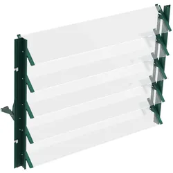 Vitavia Lamellen-Wandfenster aus Aluminium-dunkelgrün