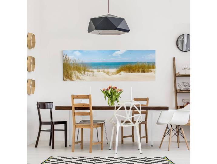 Impression sur toile La mer du Nord I Lin Beige 120cm