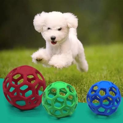 Uplifted Finds Hollow Rubber Chew Ball With Internal Bell candy Chewtoy Pink