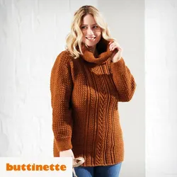 Strickanleitung – Oversized Pullover mit Aranmuster Versailles