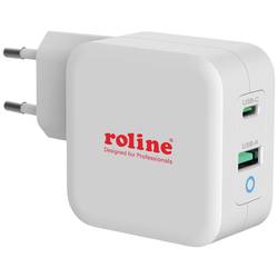 ROLINE USB Charger mit Euro-Stecker, 2 Port (Typ-A QC3.0, Typ-C PD), 65W 19.11.1041
