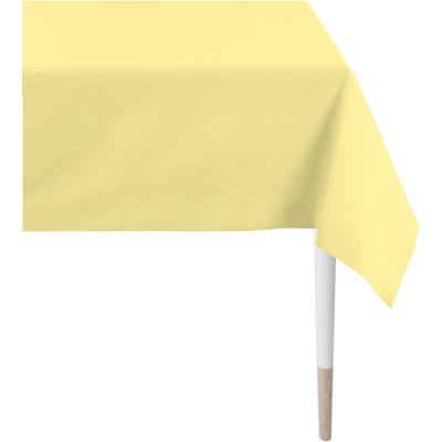 Tischdecke APELT "4362 Rips-Uni" Gr. 4, gelb, Ø:170cm, Baumwolle, Polyester, Tischdecken, Tischdecke, Wasser- und Schmutzabweisend