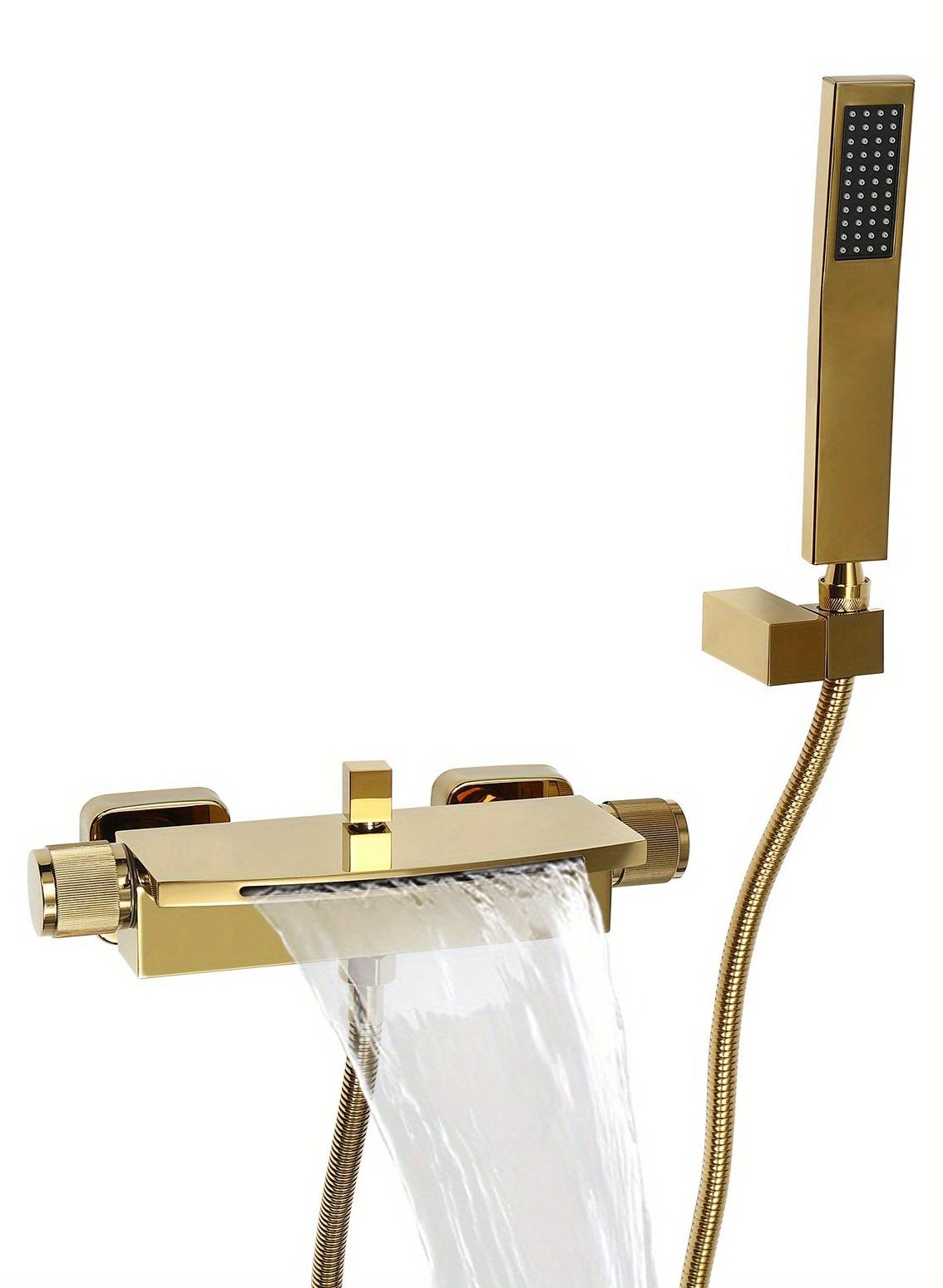 Badearmatur - Mischarmatur - Thermostatarmatur - Wandarmatur - Badearmatur mit Handbrause - Messingkonstruktion