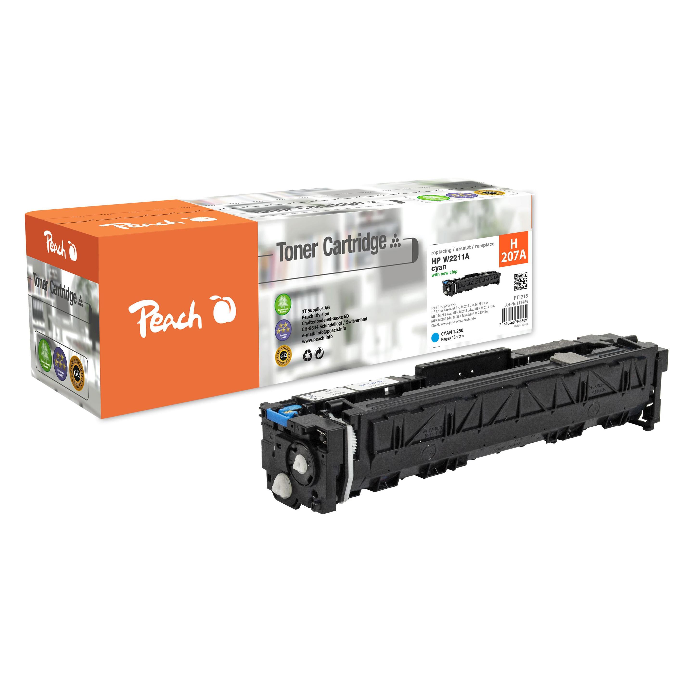 Peach Tonermodul cyan ersetzt HP No. 207A (C) (57462106)