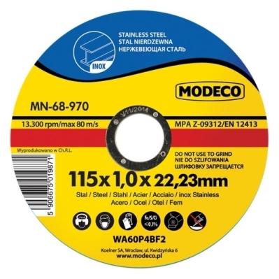 Modecom Dünne Flachschleifscheibe zum Trennen von Edelstahl 125mm 25St. - MN-68-971 (MN-68-971)